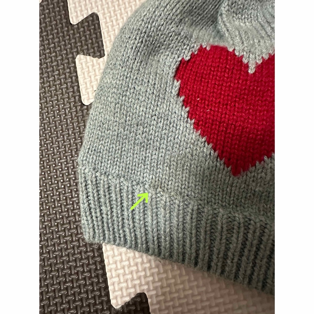 babyGAP(ベビーギャップ)のbabyGap ベビーギャップ ♡U グレー ニット帽 51cm キッズ/ベビー/マタニティのこども用ファッション小物(帽子)の商品写真