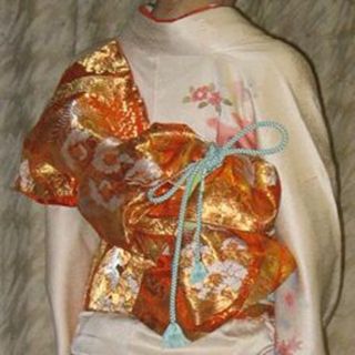 ★切らずに作る 付け帯 の作り方( 作り帯 ）の説明書★立て矢系変わり結び★袋帯(帯)