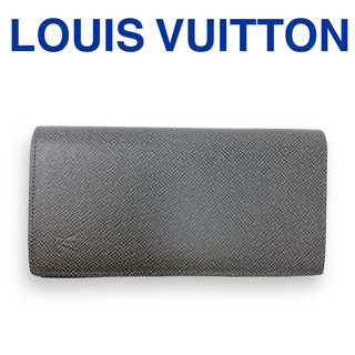 ヴィトン(LOUIS VUITTON) タイガ 長財布(メンズ)（グレー/灰色系）の