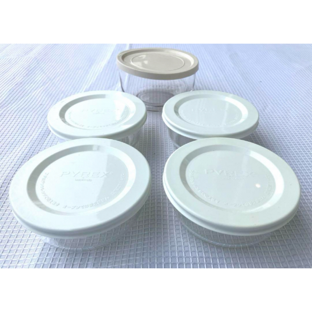 Pyrex - Iwaki Pyrex イワキ パイレックス & 蓋付き ボウル 容器 Pyrex - Iwaki Pyrex イワキ パイレックス & 蓋付き ボウル 容器