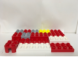 レゴデュプロ(レゴ デュプロ)のレゴ デュプロ 基本ブロック 特殊ブロック 基礎ブロック ロングブロック 赤 白(積み木/ブロック)
