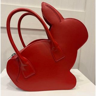 コムデギャルソン(COMME des GARCONS)のコムデギャルソンガール　うさぎバッグ　赤(ハンドバッグ)