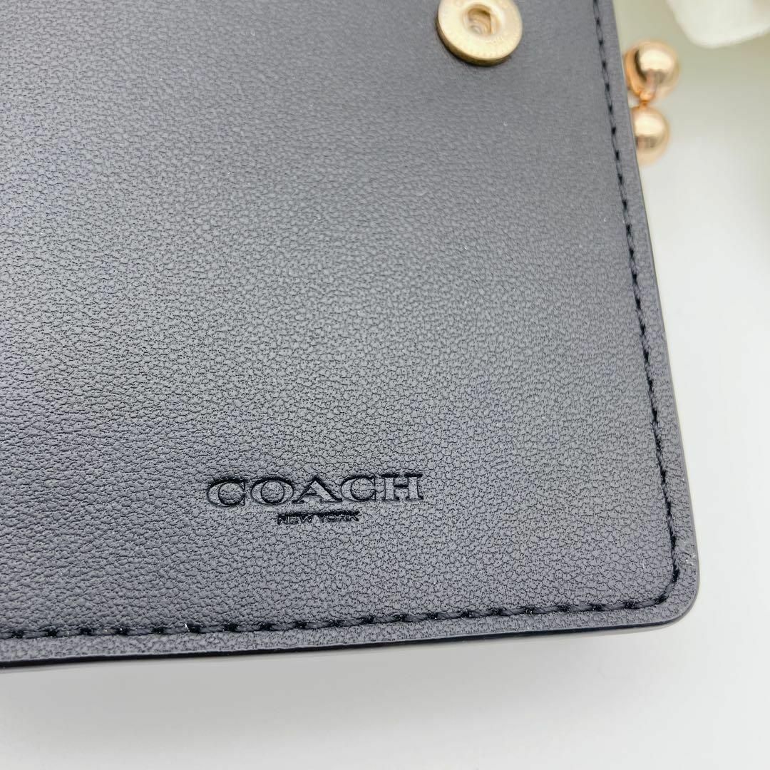 COACH(コーチ)の未使用級✨ コーチ 二つ折り財布 がま口 キスロック ミディアム ウォレット レディースのファッション小物(財布)の商品写真