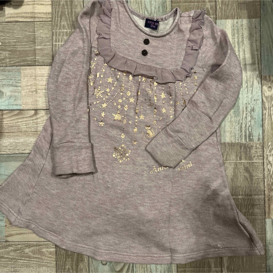 ANNA SUI mini(アナスイミニ)の訳あり　アナスイミニ　ワンピース キッズ/ベビー/マタニティのキッズ服女の子用(90cm~)(ワンピース)の商品写真