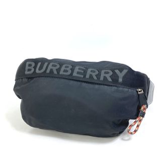 バーバリー(BURBERRY)のバーバリー BURBERRY ロゴ 80256681 ショルダーバッグ ウエストバッグ ベルトバッグ ポーチ カバン ボディバッグ ナイロン ブラック(ボディーバッグ)