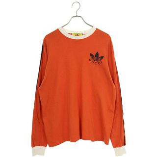 グッチ(Gucci)のグッチ ×アディダス adidas  722944 XJE1H スリーブラインコットンジャージー長袖カットソー メンズ L(Tシャツ/カットソー(七分/長袖))