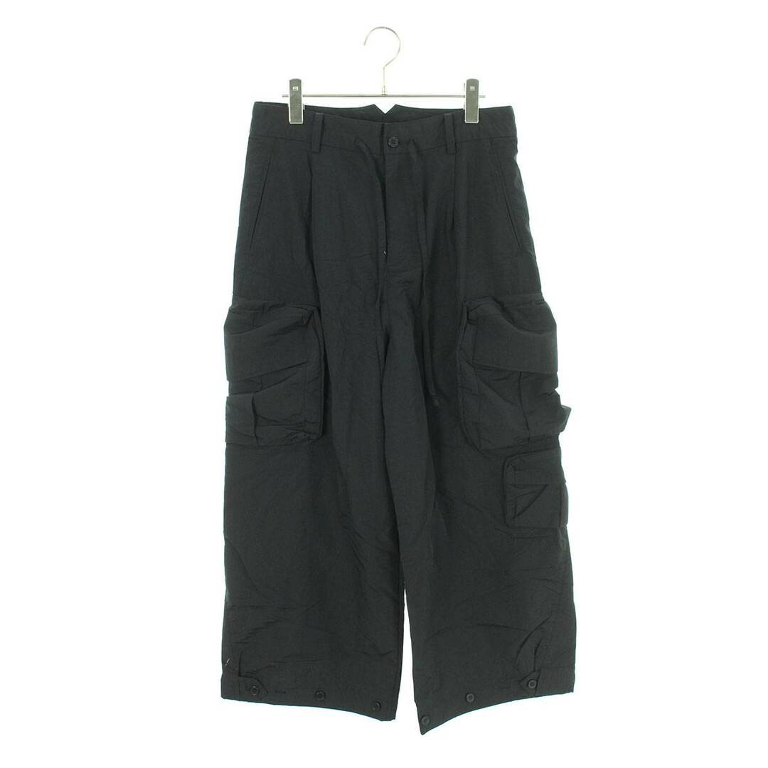 Y-3(ワイスリー)のワイスリー  H63036 CRINKLE NYLON CUFFED PANTS クリンクルナイロンワイドカーゴロングパンツ メンズ S メンズのパンツ(ワークパンツ/カーゴパンツ)の商品写真