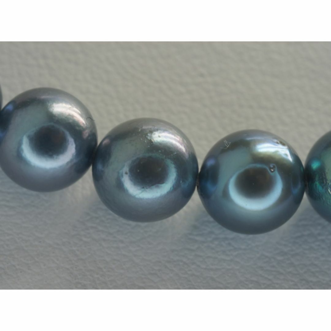 ◆508 ブルーカラー天然アコヤ本真珠ネックレス　パール7.0mm～7.5mm珠