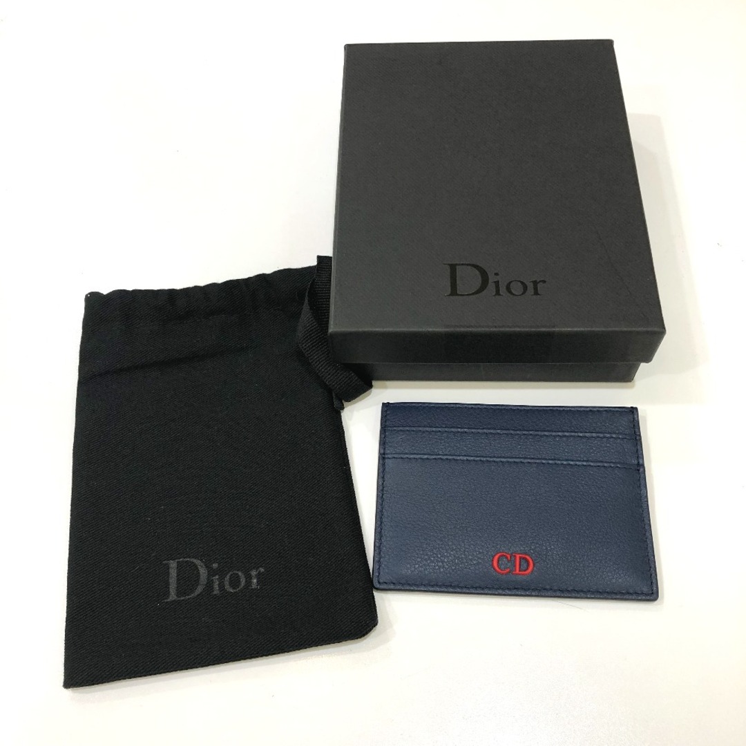 DIOR HOMME(ディオールオム)のディオール・オム DIOR HOMME 名刺入れ パスケース 06-BO-0115 CD ロゴ ビジネス小物 カードケース レザー ネイビー メンズのメンズ その他(その他)の商品写真