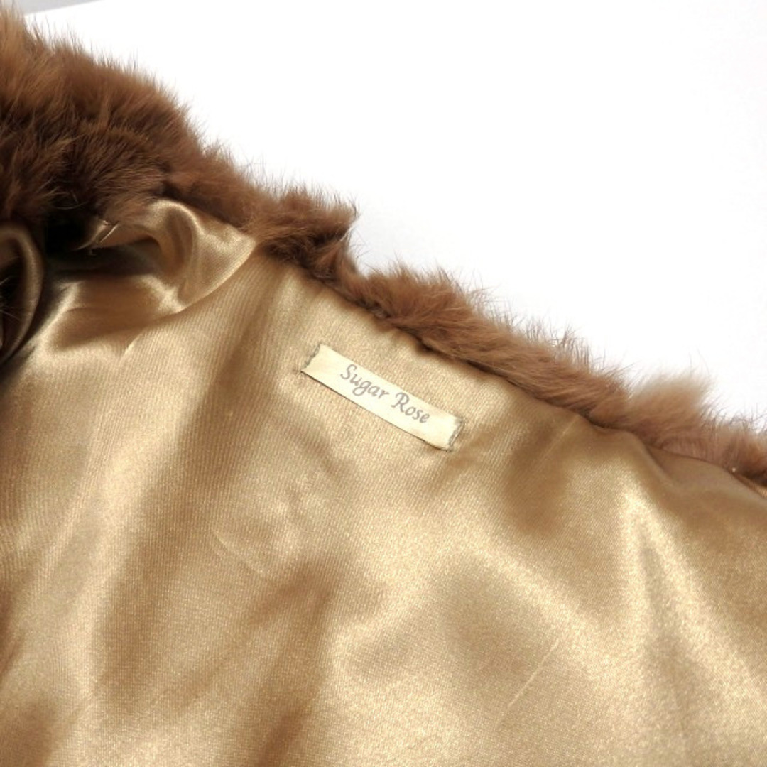 Sugar Rose(シュガーローズ)のシュガーローズ ラビットファー フード ショートコート ジャケット 毛皮 F レディースのジャケット/アウター(毛皮/ファーコート)の商品写真