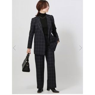 ★値下げ交渉大歓迎★未使用新品洋服の青山チェックセットアップ