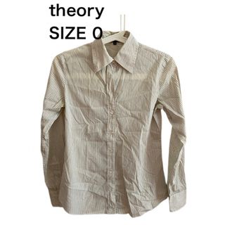 セオリー(theory)のtheory セオリー 長袖シャツ ブラウス ストライプ サイズ0(シャツ/ブラウス(長袖/七分))