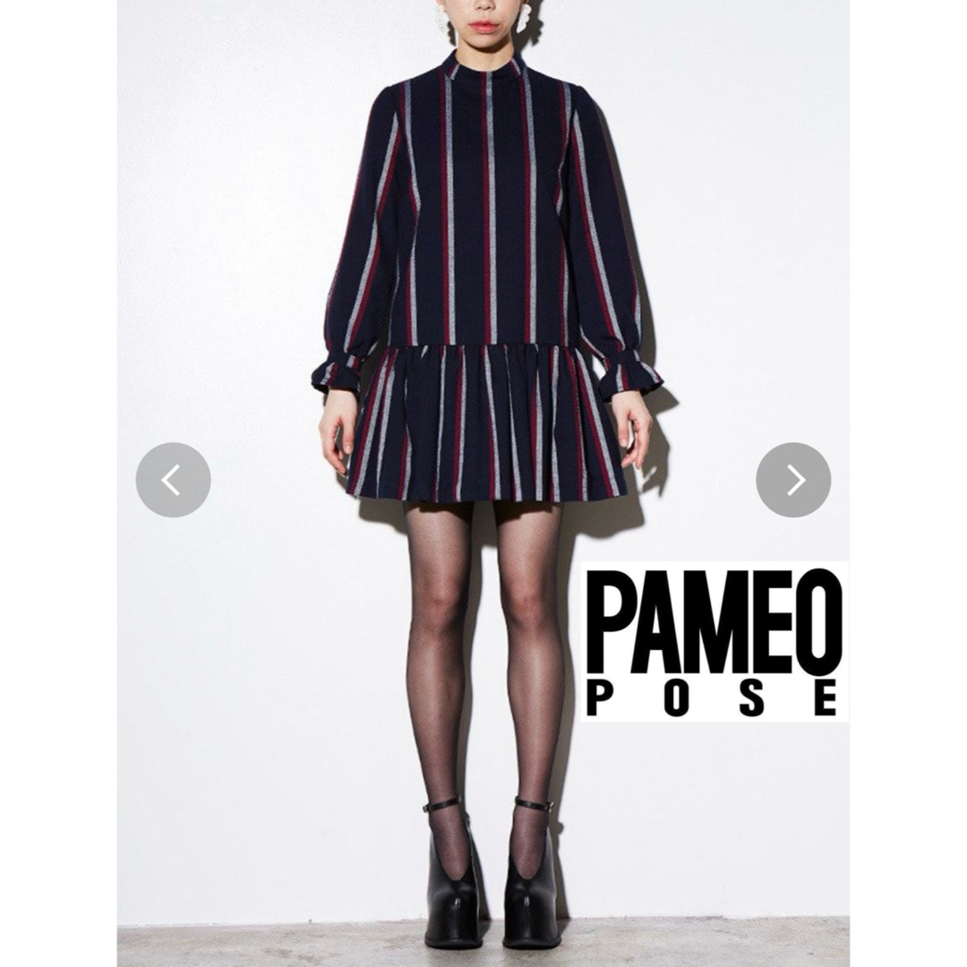 PAMEO POSE(パメオポーズ)の●●最終価格●●【PAMEO POSE】PAJAMA STRIPE DRESS レディースのワンピース(ミニワンピース)の商品写真