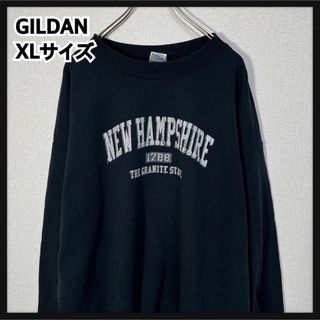 ギルタン(GILDAN)の【ギルダン】スウェット　カレッジロゴ　紺色　ニューハンプシャー　デカロゴG(スウェット)