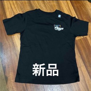 ジーユー(GU)の新品未使用【GU×chupa chups】Tシャツ　黒　140　チュッパチャプス(Tシャツ/カットソー)