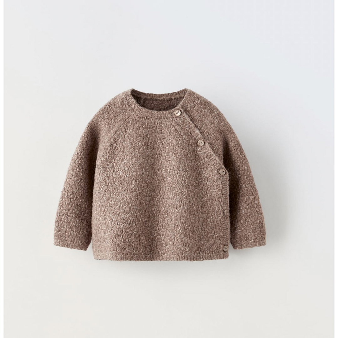 ZARA(ザラ)のZARA テクスチャーニットセーター　ベビー キッズ/ベビー/マタニティのキッズ服女の子用(90cm~)(Tシャツ/カットソー)の商品写真