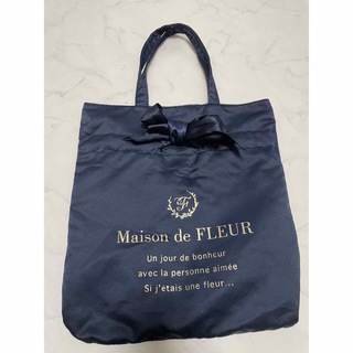 メゾンドフルール(Maison de FLEUR)のMaison de FLEUR トートバッグ ネイビー リボン(トートバッグ)
