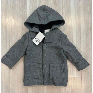 新品 ZARA kids★ボア ブルゾン コート  付き　104cm グレー