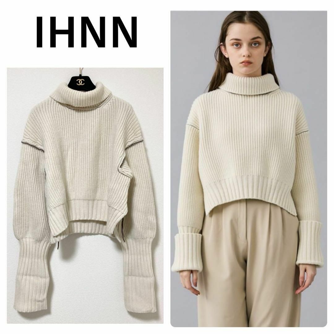 BEAUTY&YOUTH UNITED ARROWS(ビューティアンドユースユナイテッドアローズ)のIHNN♡ 別注 カラーステッチローゲージタートルネックプルオーバー レディースのトップス(ニット/セーター)の商品写真