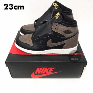 ナイキ(NIKE)の【23cm】NIKE AIR JORDAN 1 HIGH OG GS つま黒 茶(スニーカー)