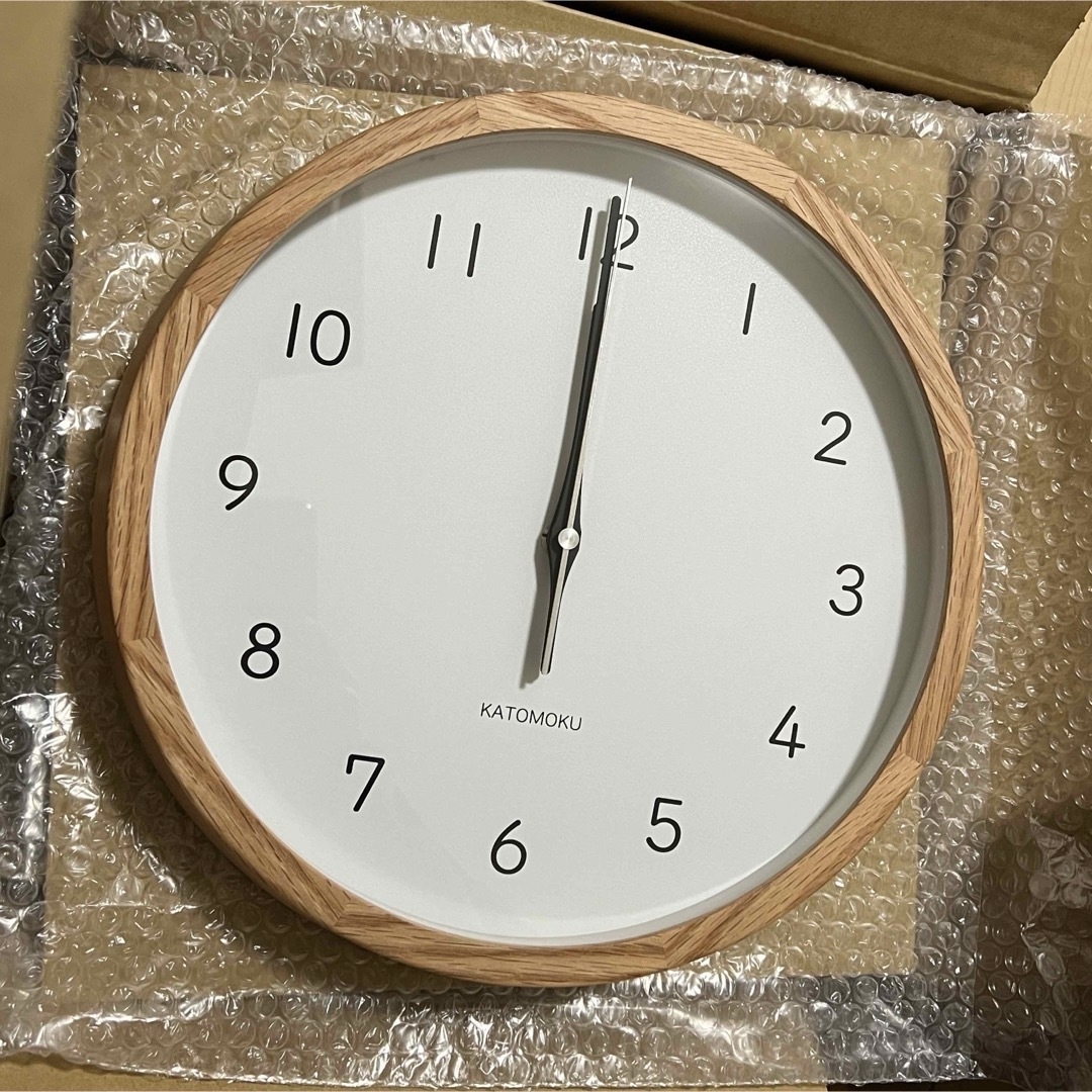 新品　KATOMOKU カトモク　電波時計　 壁掛け時計　オーク　レムノス | フリマアプリ ラクマ
