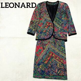 LEONARD - 【美品】レオナール LEONARD セットアップ スカートスーツ ...