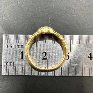 (C122105)K18リング ダイヤ0.15 約7号 18金YG 指輪