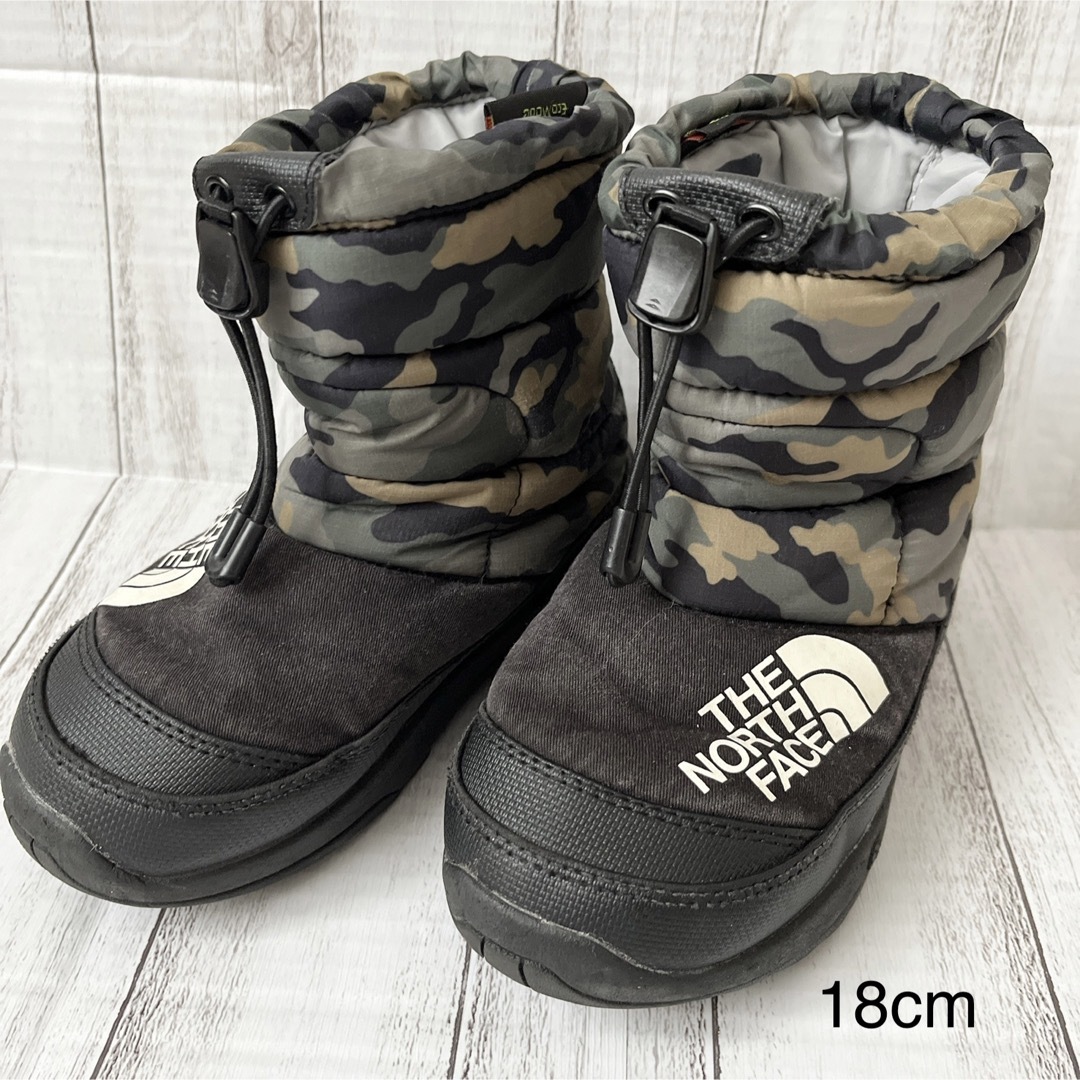 THE NORTH FACE(ザノースフェイス)の★美品　ノースフェイス　カモフラ　ブーツ　18cm  キッズ キッズ/ベビー/マタニティのキッズ靴/シューズ(15cm~)(ブーツ)の商品写真