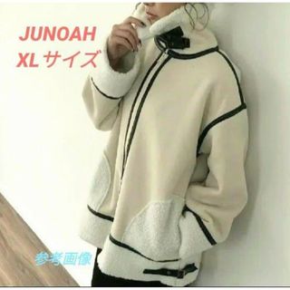 ジュノア(JUNOAH)のJUNOAH レディース フェイクムートン パイピング ボアブルゾン XL(ブルゾン)