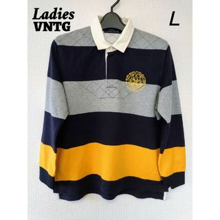 ラルフローレン(Ralph Lauren)の90VNTG！POLO LAUREN ラグビー ラガーシャツ レディース Ｌ(ラグビー)