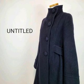 アンタイトル(UNTITLED)のUNTITLEDアンタイトルレディースM黒ロングコートボタン(ロングコート)