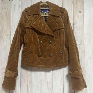 バーバリーブルーレーベル(BURBERRY BLUE LABEL)のBURBERRY BLUE LABEL キルティング　ベロア　ダブルライダース(ライダースジャケット)