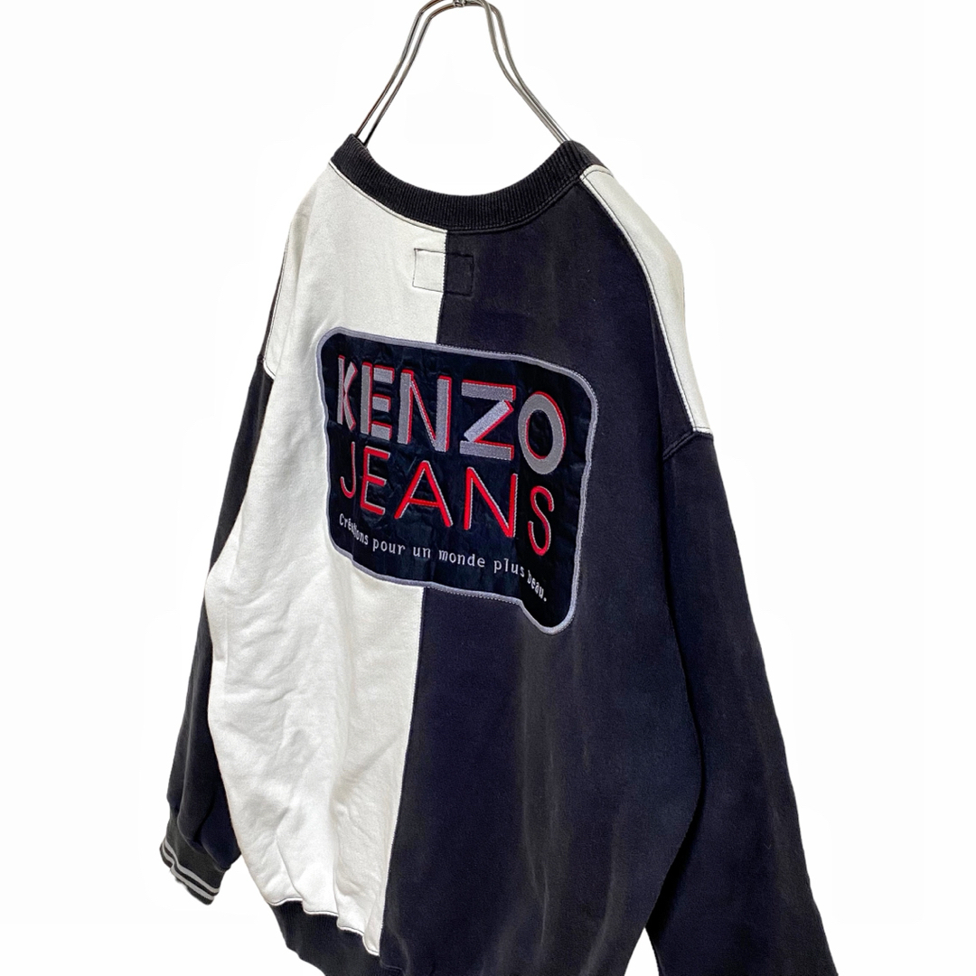 KENZO(ケンゾー)の【90s】KENZO JEANS 刺繍 ロゴ ワッペン スウェット メンズ L メンズのトップス(スウェット)の商品写真