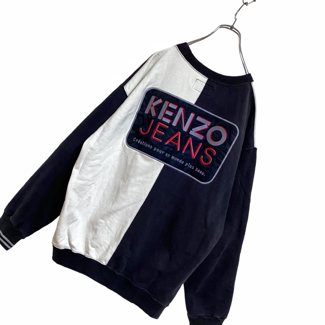 KENZO(ケンゾー)の【90s】KENZO JEANS 刺繍 ロゴ ワッペン スウェット メンズ L メンズのトップス(スウェット)の商品写真