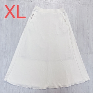 ジーユー(GU)のGU ロングスカート 白 XL(ロングスカート)