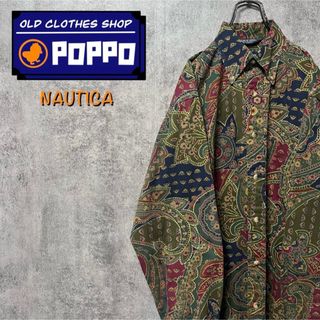 ノーティカ(NAUTICA)のノーティカ☆ビッグペイズリー柄総柄シャツ 90s ①(シャツ)