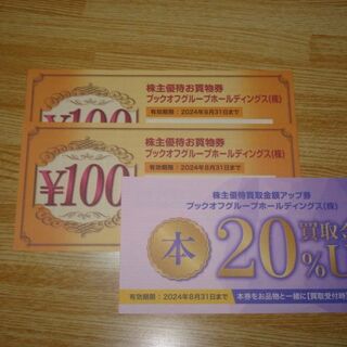 ブックオフ 株主優待 200円分 買取金額20%UP券つき(ショッピング)