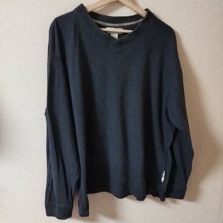 古着　ジェフリービーン　スリープウェア　Vネック　チャコール　Lサイズ(Tシャツ/カットソー(七分/長袖))