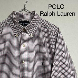 ラルフローレン(Ralph Lauren)の美品 90s POLO Ralph Lauren 長袖BDシャツ タッターソール(シャツ)