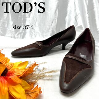 TOD'S トッズ スエードパンプス ブラック 37