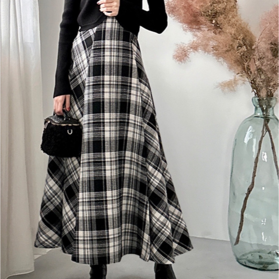 grl チェックスカート レディースのスカート(ロングスカート)の商品写真