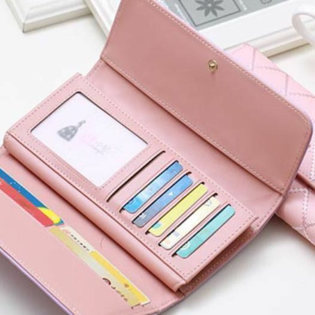 長財布 レディース ピンク レディース 韓国 韓流 誕生日 プレゼント レディースのファッション小物(財布)の商品写真