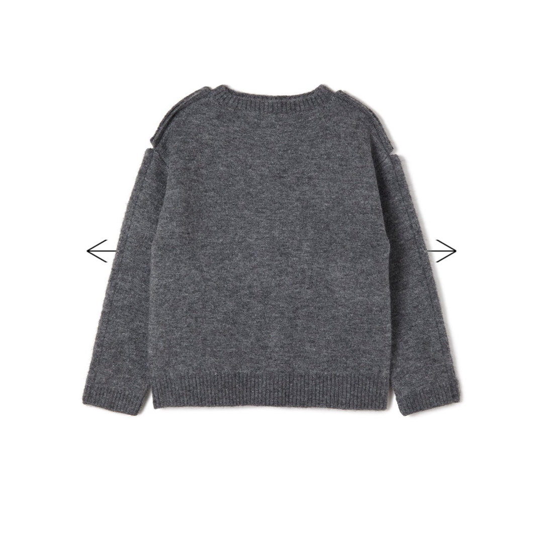 【soduk】stitching knit グレー レディースのトップス(ニット/セーター)の商品写真