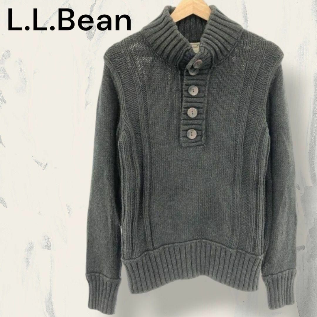 L.L.Bean(エルエルビーン)のL.L.Bean エルエルビーン トップス ニット ハイネック リブ グレー S レディースのトップス(ニット/セーター)の商品写真