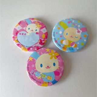 Sanrio うさハナ　バッジ　3個セット　手作り(バッジ/ピンバッジ)