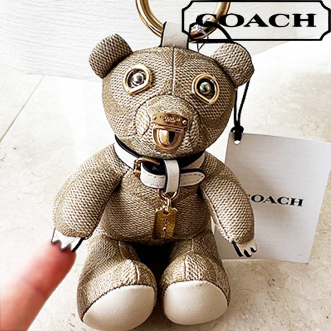 キーホルダー新品未使用 COACH コーチ： 熊 バッグチャーム