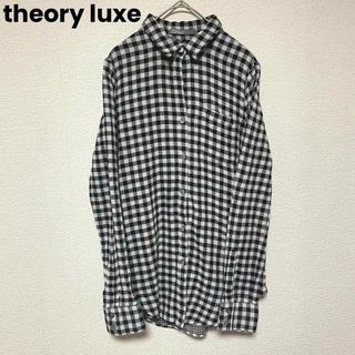 セオリーリュクス(Theory luxe)のw29 セオリーリュックス 白黒 長袖チェックシャツ 市松模様(シャツ/ブラウス(長袖/七分))