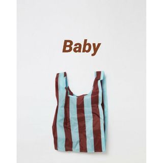 バグゥ(BAGGU)のBAGGU　エコバッグ　ベビー　Baby　レーズンパープル×ブルー　ストライプ(エコバッグ)