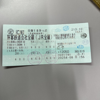青春18きっぷ　3回分(鉄道乗車券)