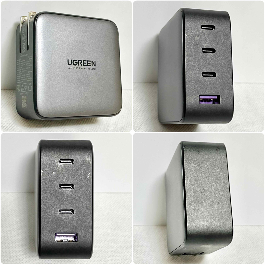 UGREEN(ユーグリーン)のUGREEN ACアダプタ タイプC USB 100W 充電器 スマホ/家電/カメラのスマートフォン/携帯電話(バッテリー/充電器)の商品写真